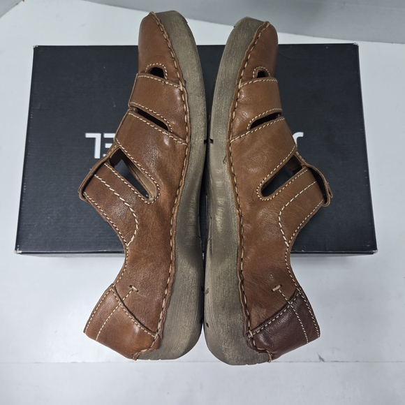 Josef Seibel Brown Women's Fergey 59 Fisherman Leather Sandal Shoes Size 7-7.5 - Picture 6 of 10